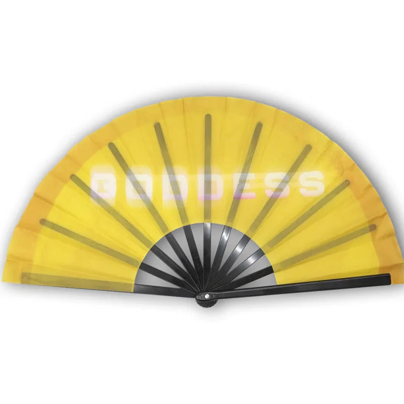 Western Rodeo Wooden Bamboo Hand Fan