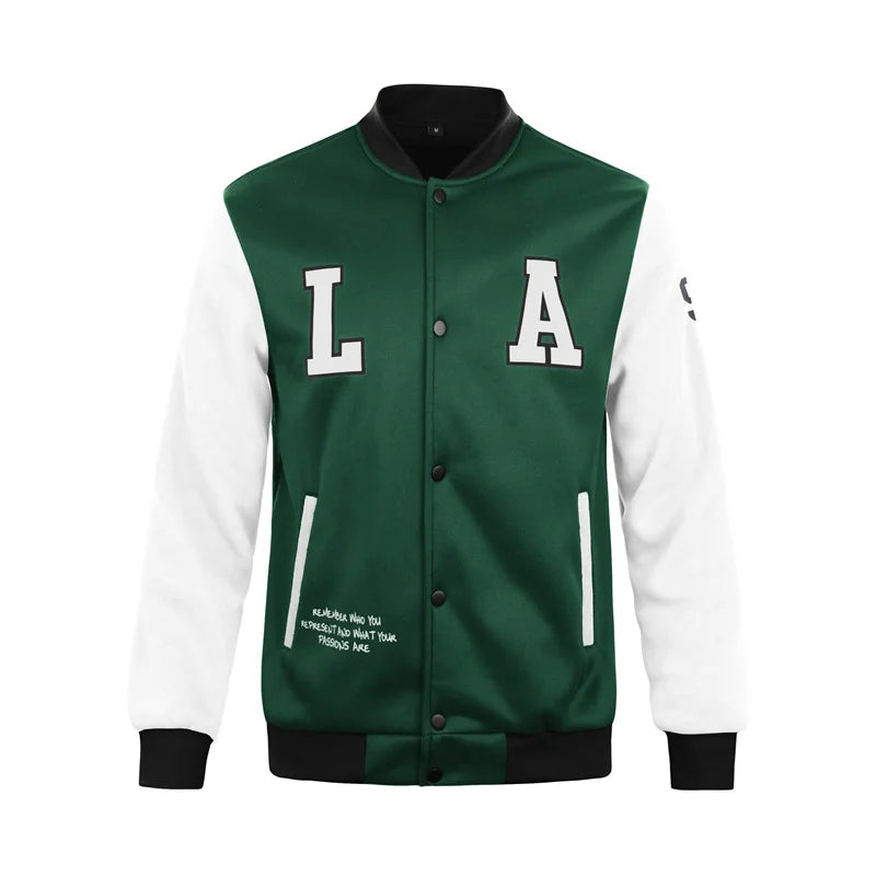 Men's Baseball Hip-Hop Streetwear Letterman's Bomber Jacket