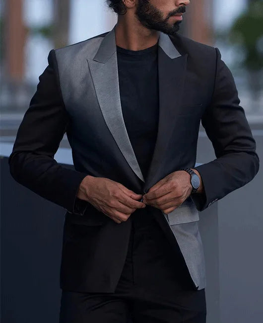 Men's Colorblock Contrast/Plaid/Sparkling Glitter Assorted Single Breasted Blazer Jackets to 5X Big & Tall