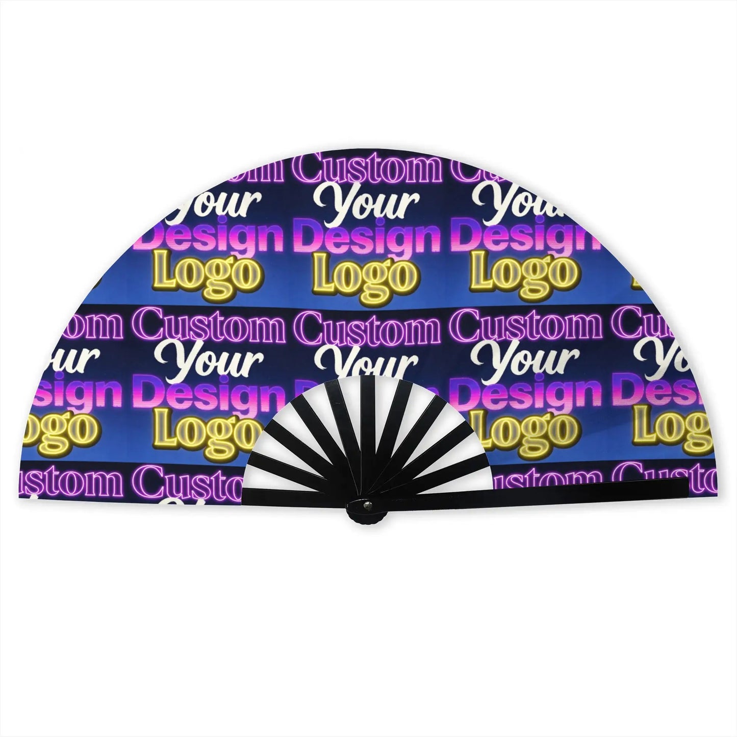 Customized Personalized Design Text Foldable Rodeo Fan