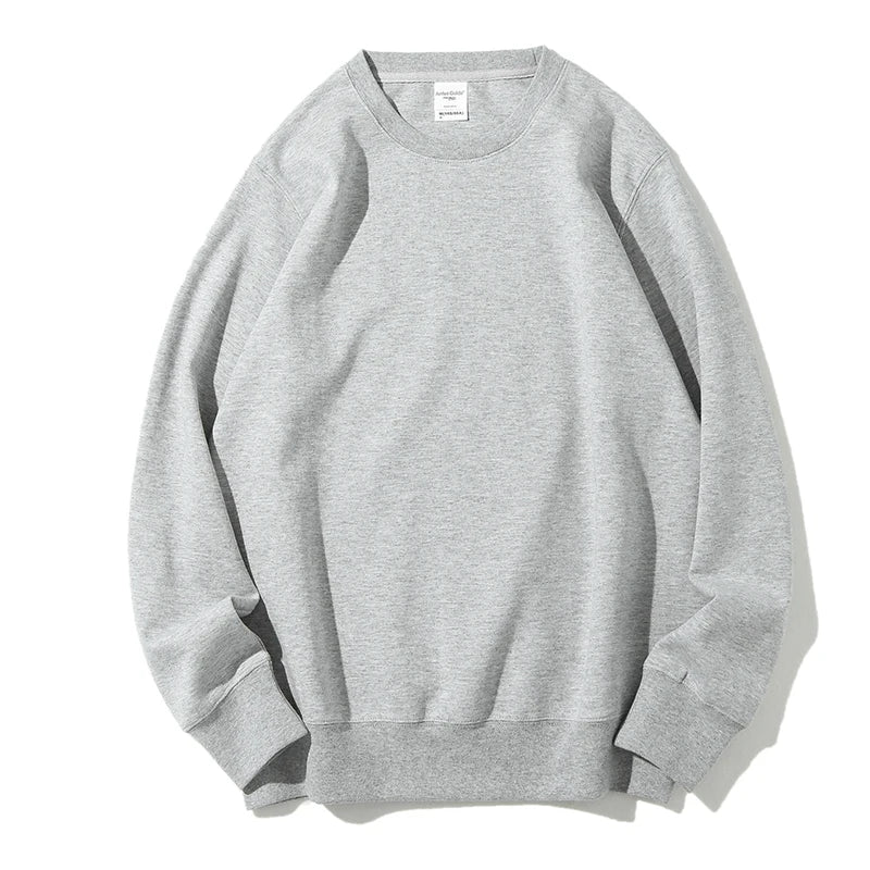 Men's Customized Personalized Logo O-Neck Long Sleeve Sweatshirt to 3X Big & Tall