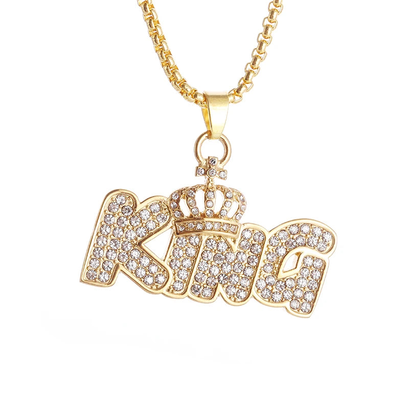 "TRAP" Ice-Out Hip-Hop Pendant Chain Necklace