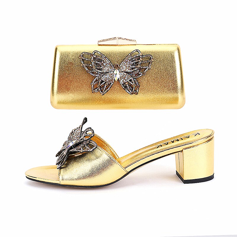 Butterfly Italian Design Sandals + Purse Set