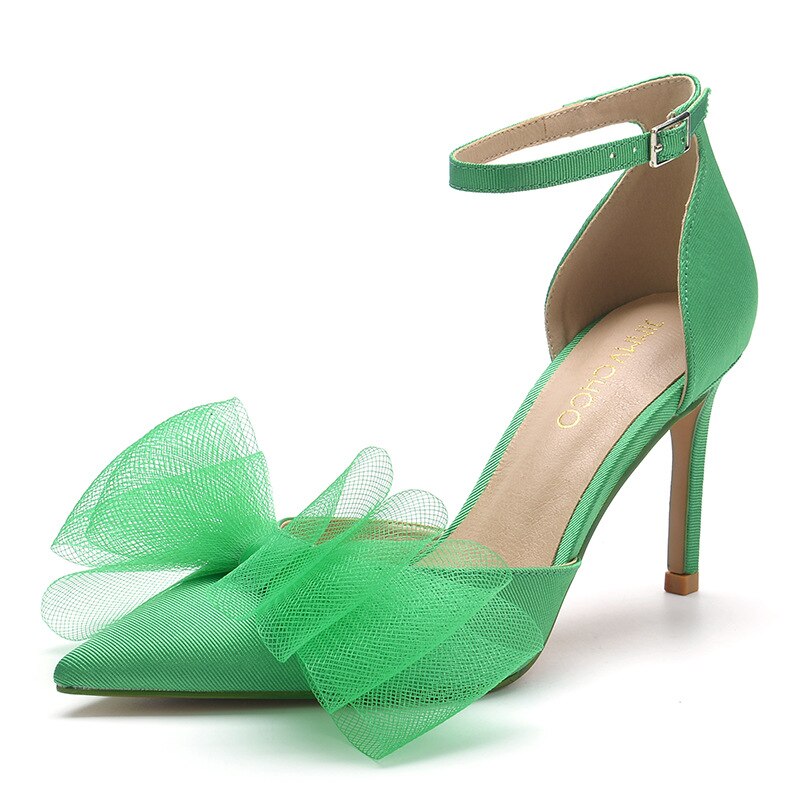 Satin Bowtie Silky Ankle Strap Sandals