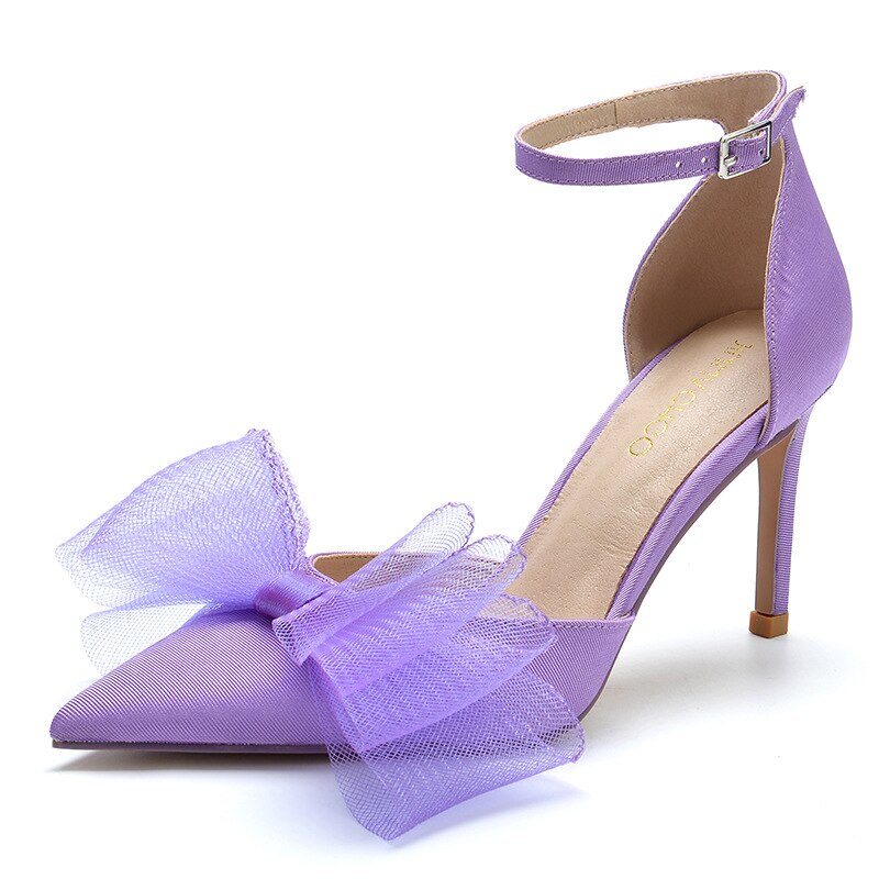 Satin Bowtie Silky Ankle Strap Sandals