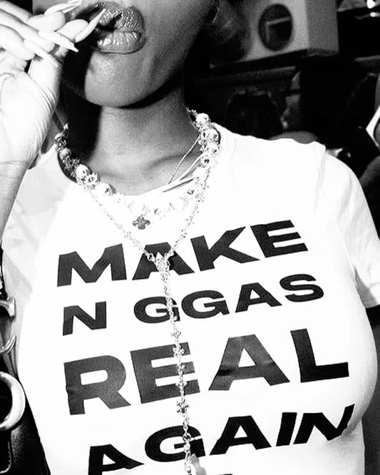 "Make N*ggas Real Again" Women's Short Sleeve T-Shirt, Crop Top or Tank Top