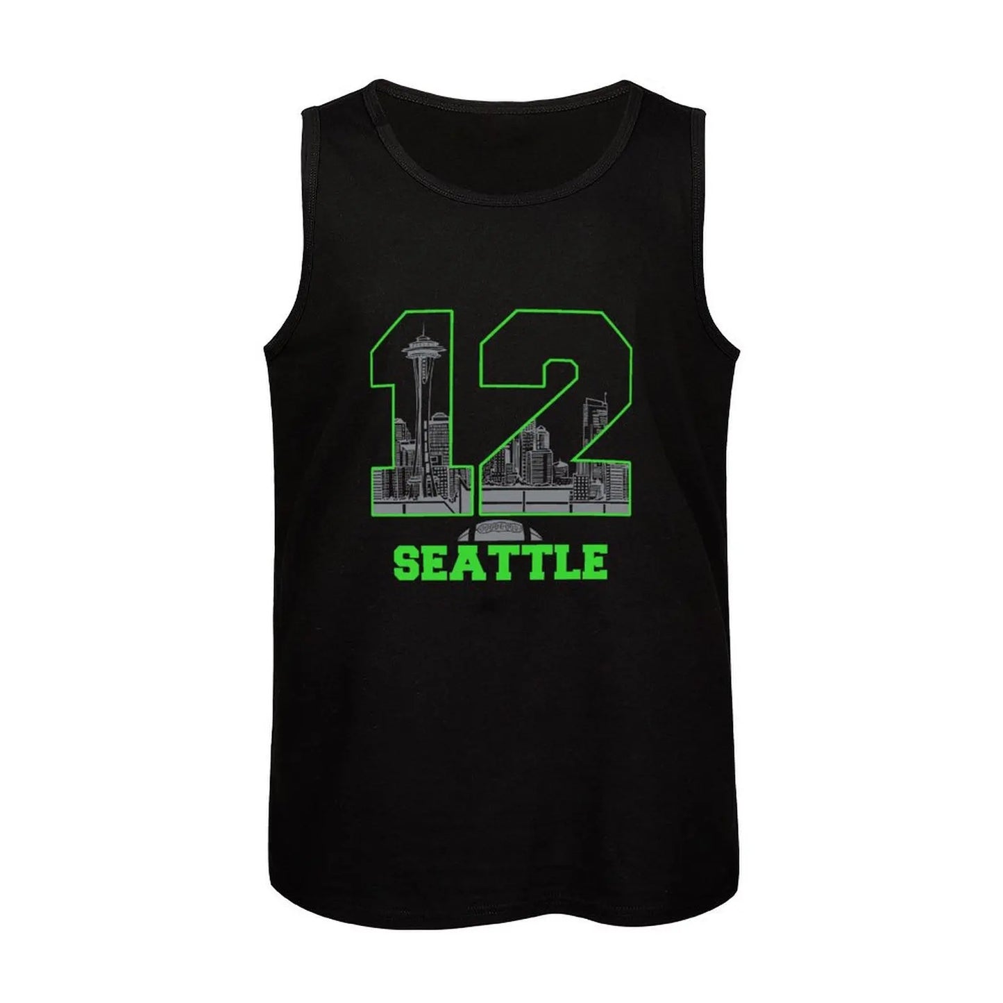 12th Man Men's Seattle Seahawks Football Gym Fitness Tank Top