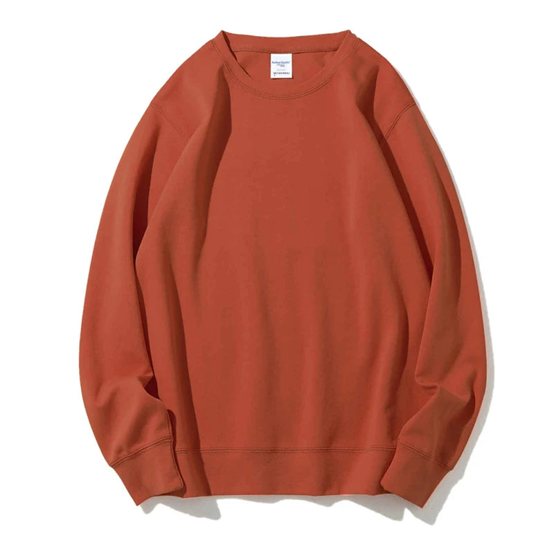 Men's Customized Personalized Logo O-Neck Long Sleeve Sweatshirt to 3X Big & Tall