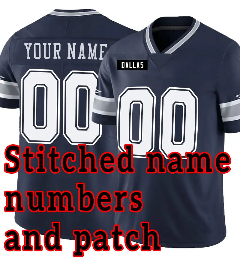 Customized Name NFL Football Jerseys: Seattle, Detroit, Buffalo, Dallas,Houston, Kansas City, Pittsburgh, Philadelphia, New York, Chicago
