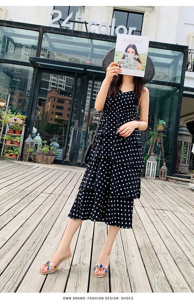 PVC Transparent Clear Crystal Rainbow Rhinestone Embellished Open Toe Low Heel Women's Sandals