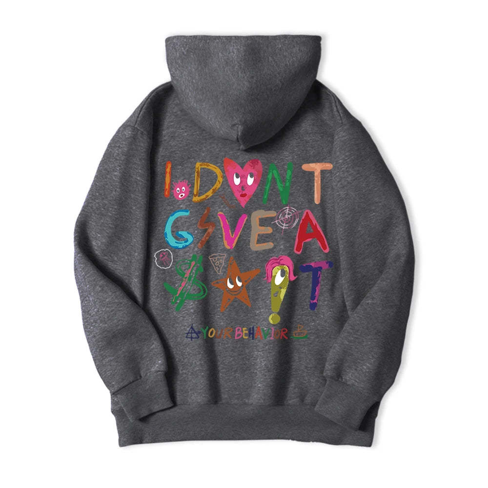 "I DON'T GIVE A SH@$T" Womens Fleece Hoodie Sweatshirt