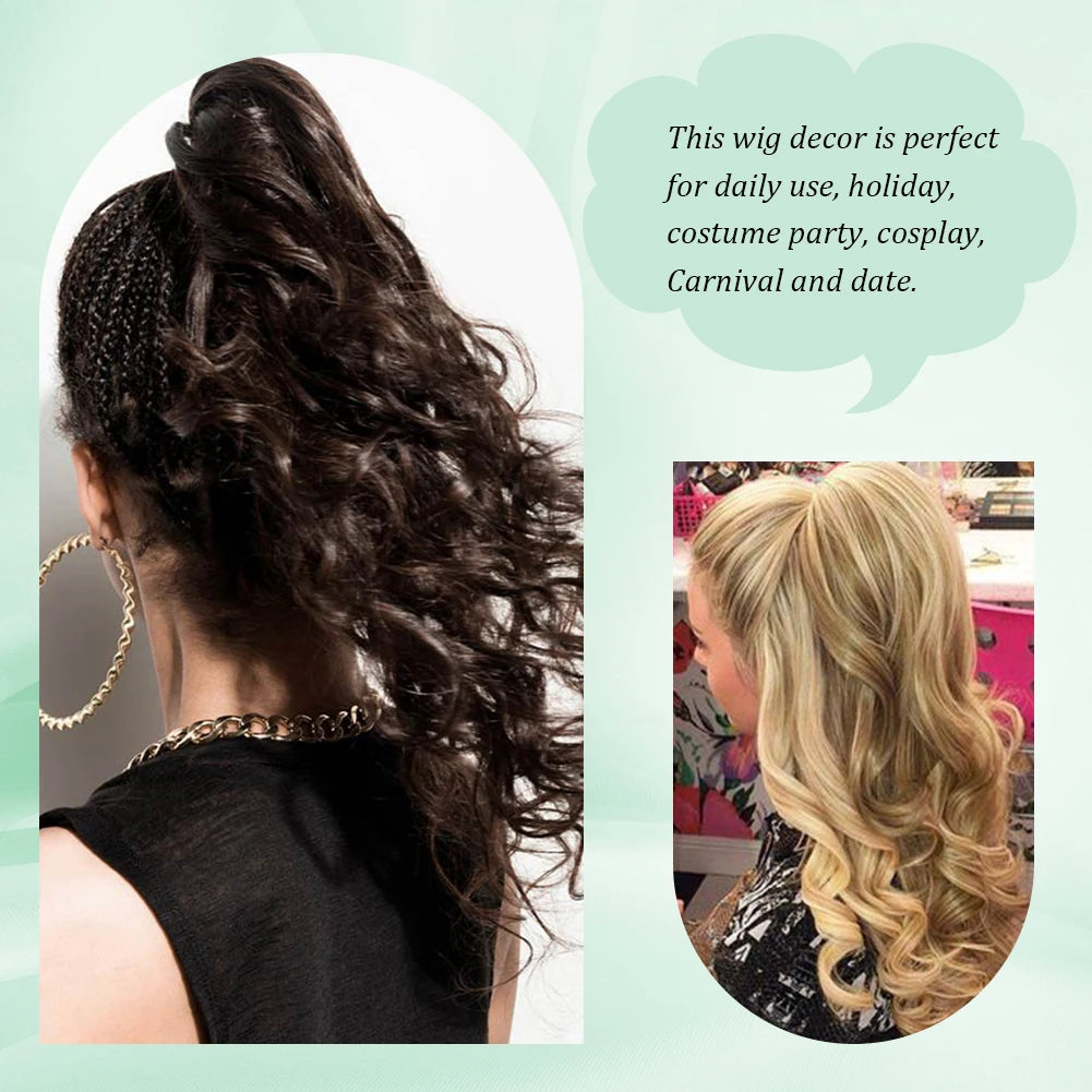 Extension Claw Curly Wavy Clip-On Synthetic Ponytail