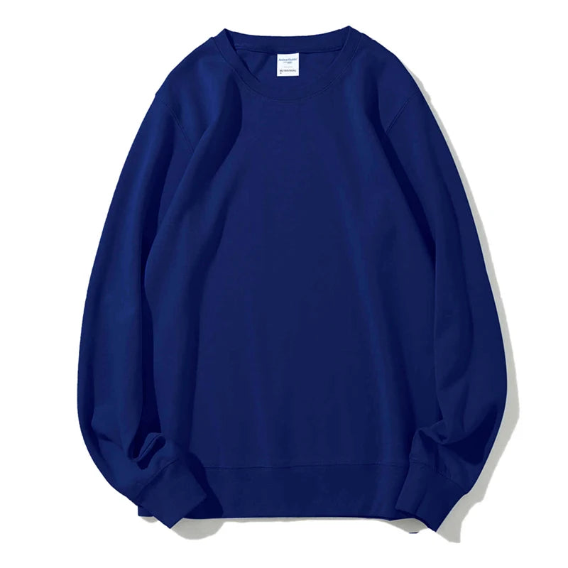 Men's Customized Personalized Logo O-Neck Long Sleeve Sweatshirt to 3X Big & Tall