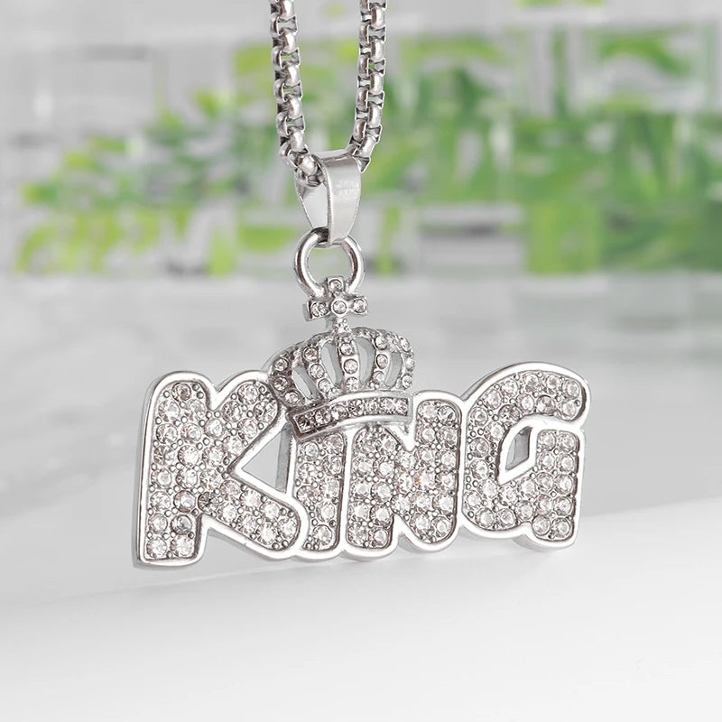 "TRAP" Ice-Out Hip-Hop Pendant Chain Necklace