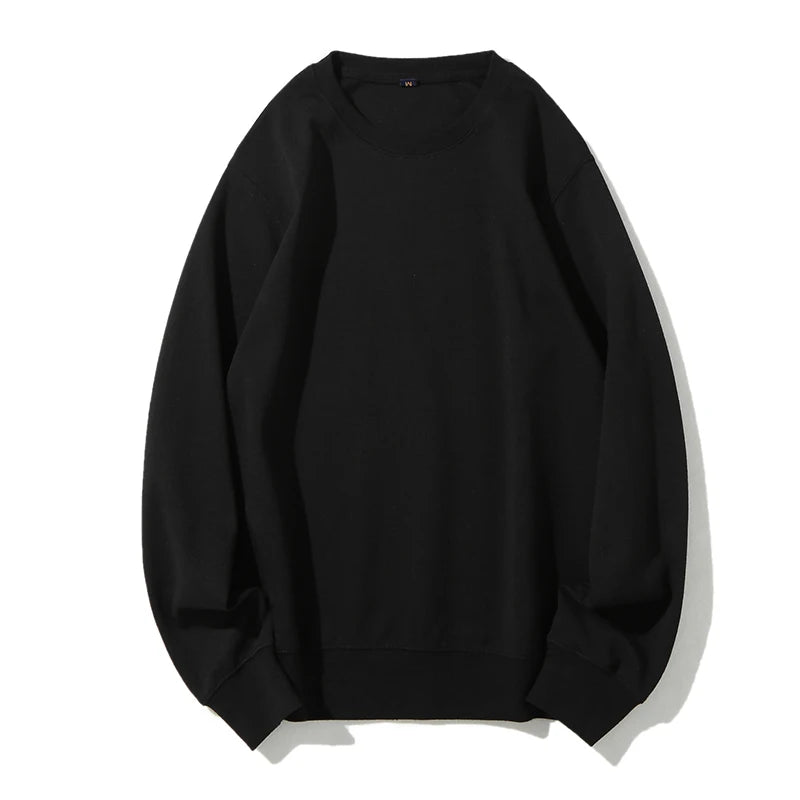 Men's Customized Personalized Logo O-Neck Long Sleeve Sweatshirt to 3X Big & Tall