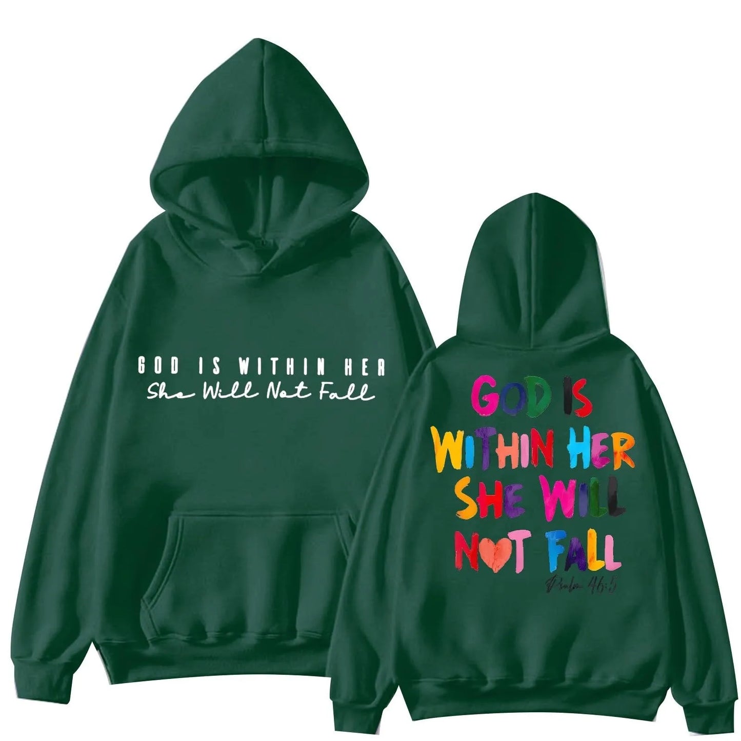 "God Is Within Her She Will Not Fail" Women's Pullover Hoodie Sweatshirt