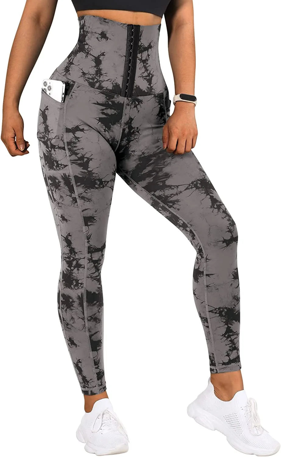 Gradient Tie-Dye/Camouflage Fitness Workout Gym Leggings w/ Pockets