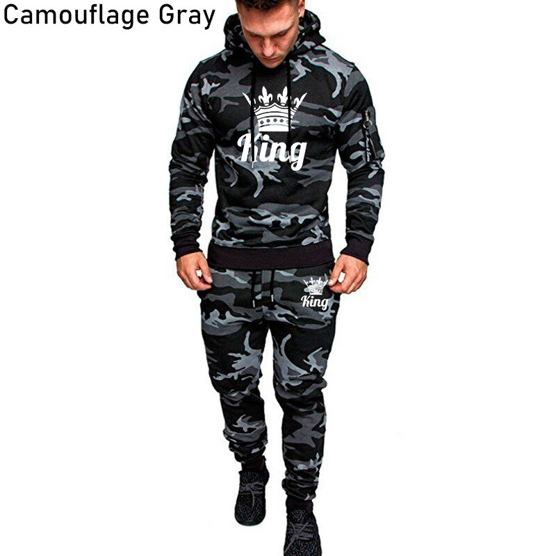 Men's "King" Camouflage Hooded Sweatsuit