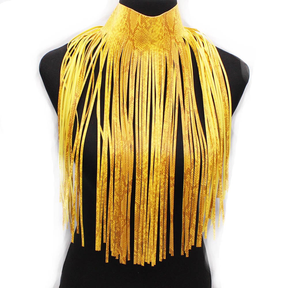 Tassel Fringe Design Leather Body Necklace