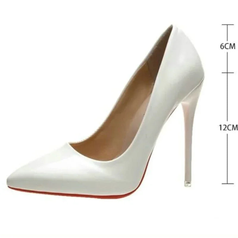 Solid Pointed Toe Stiletto High Heel Pumps