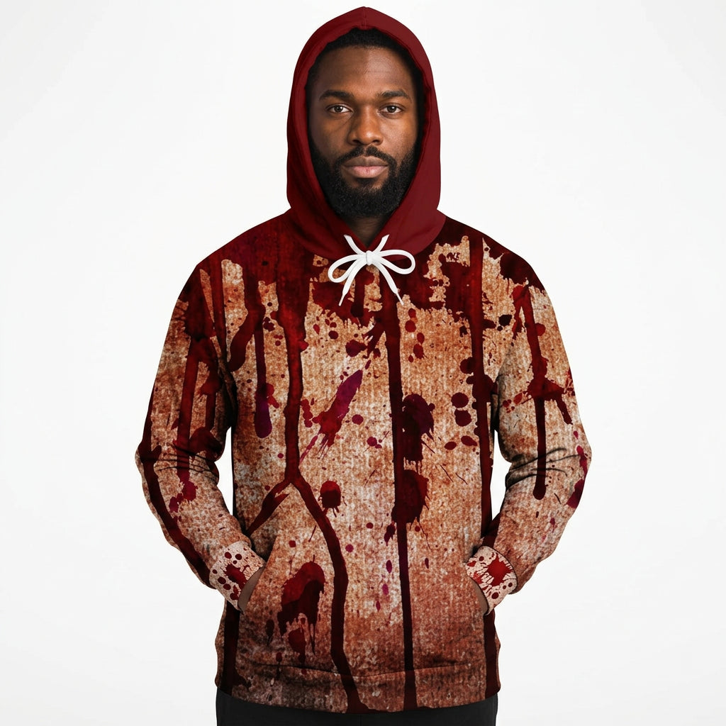 Men's Drawstring Hip-Hop 3D Blood Print Halloween Long Sleeve Hoodie Sweatshirts to 5X Big & Tall - 14 Patterns