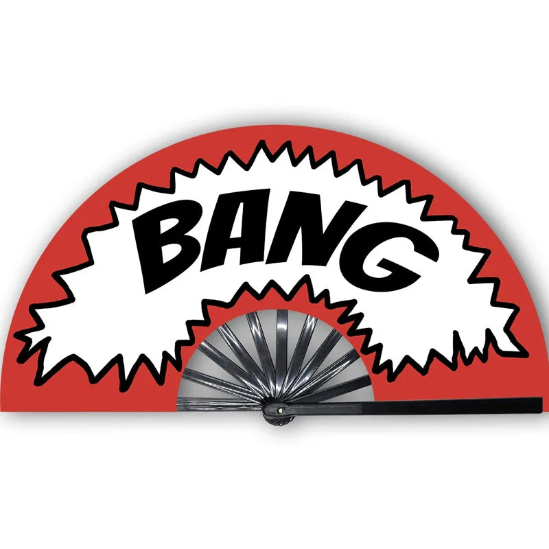 Western Rodeo Wooden Bamboo Hand Fan