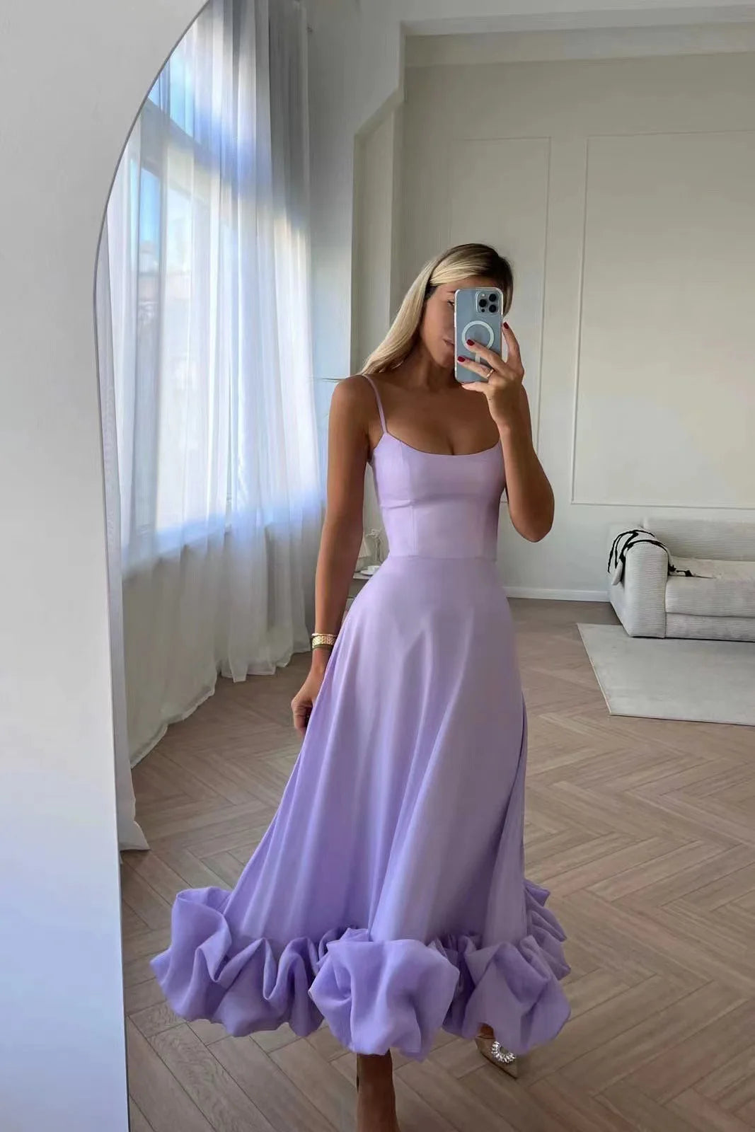 2025 Women Summer Sleeveless Sexy Long Party Dress Flower Hem Design High Waist Elegant Maxi Dress Vestidos Clothes