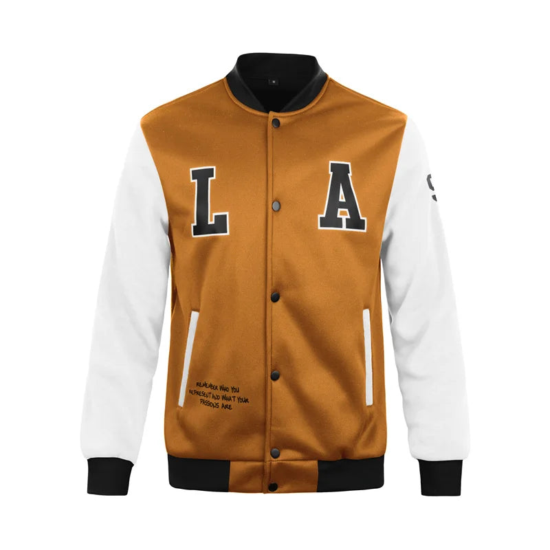 Men's Baseball Hip-Hop Streetwear Letterman's Bomber Jacket