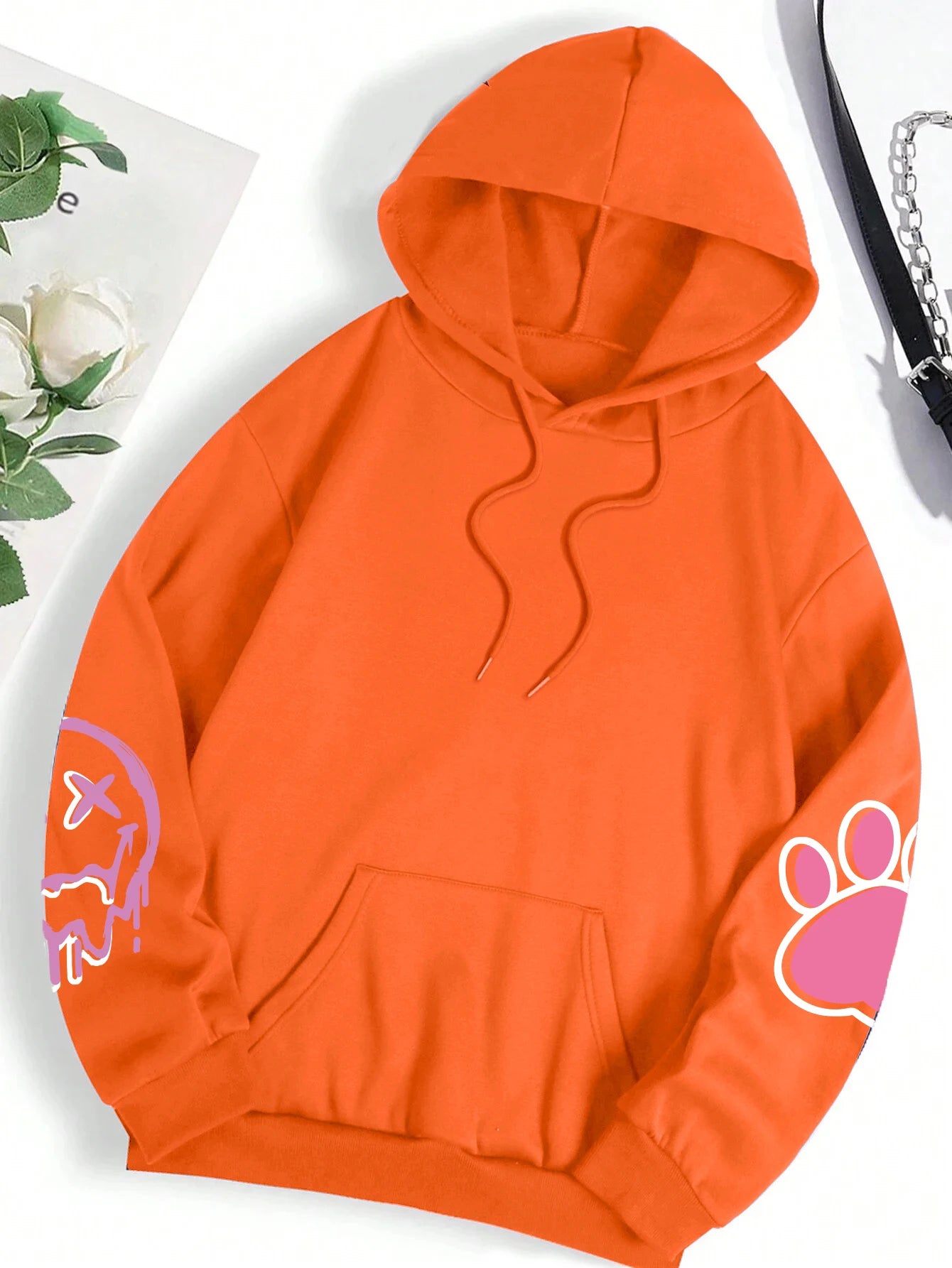 Hip-Hop Bunny Graphic Ladies Oversized Hoodie Sweatshirt