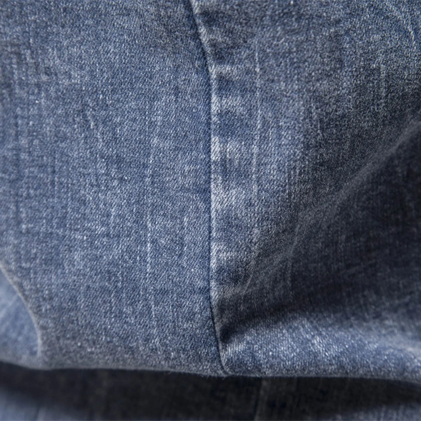 Men's Black/Blue Washed Classic Slim Pocketed Long Sleeve Denim Jean Shirt