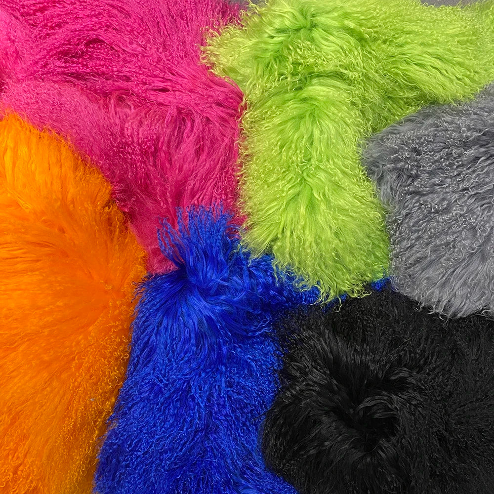 Shaggy Mongolia Sheep Fur Oversized Collar Women's Jacket to 8X Plus Size