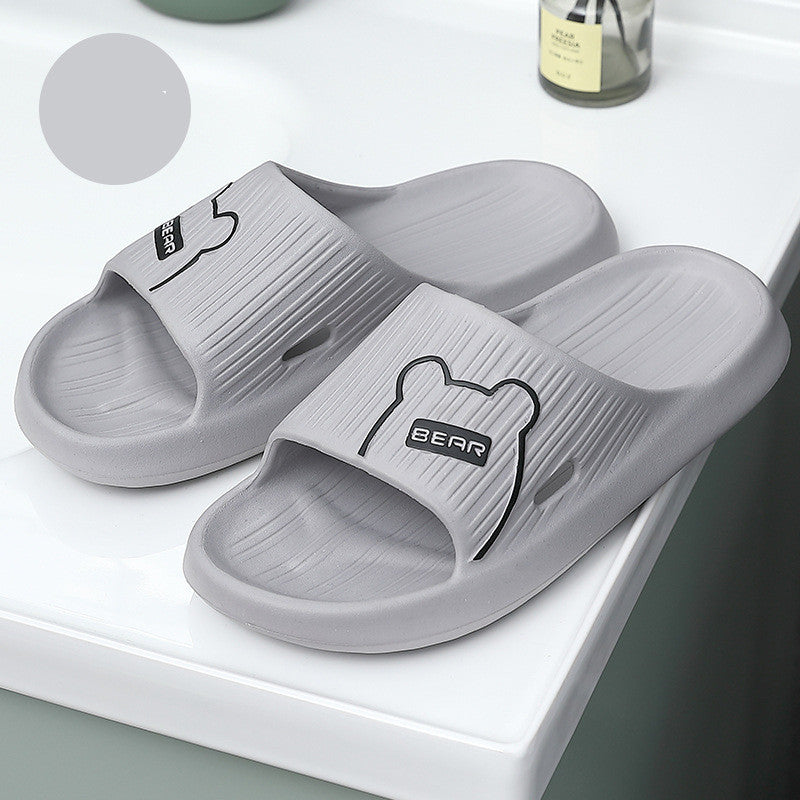 Unisex Teddy Bear/Bunny Thick Sole Flip-Flop Slipper Slides