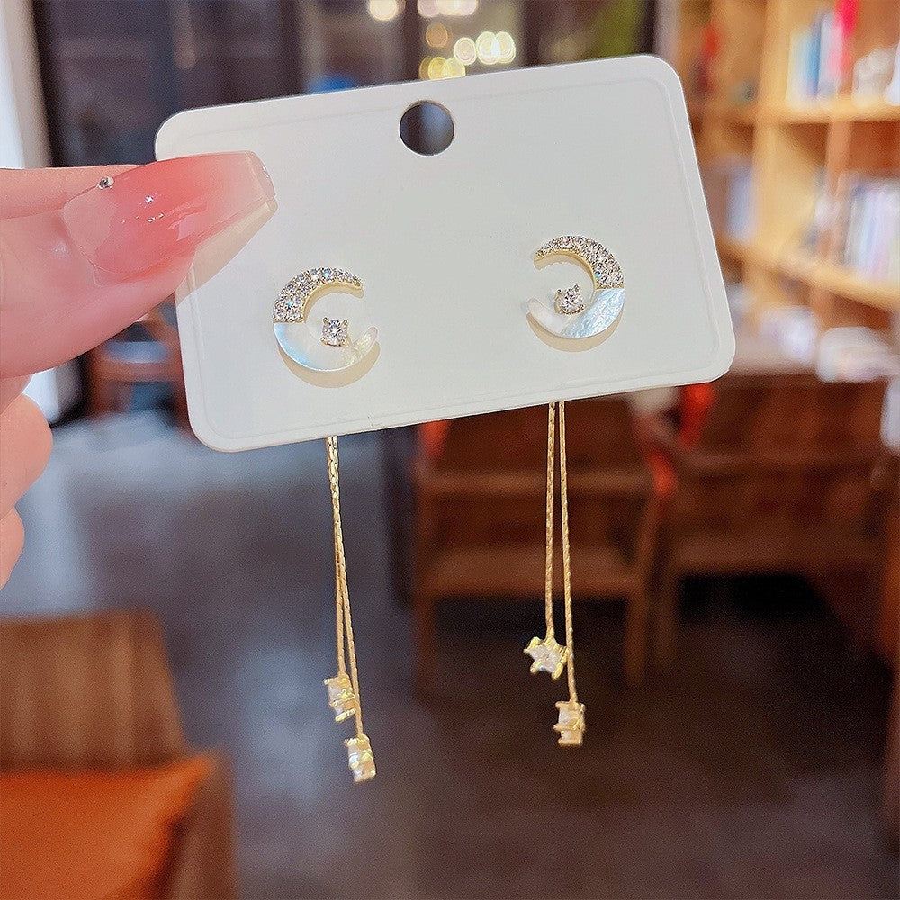 Assorted Hanging Sterling Silver/Gold Needle Light Rhinestone Pearl/Tassel Earrings