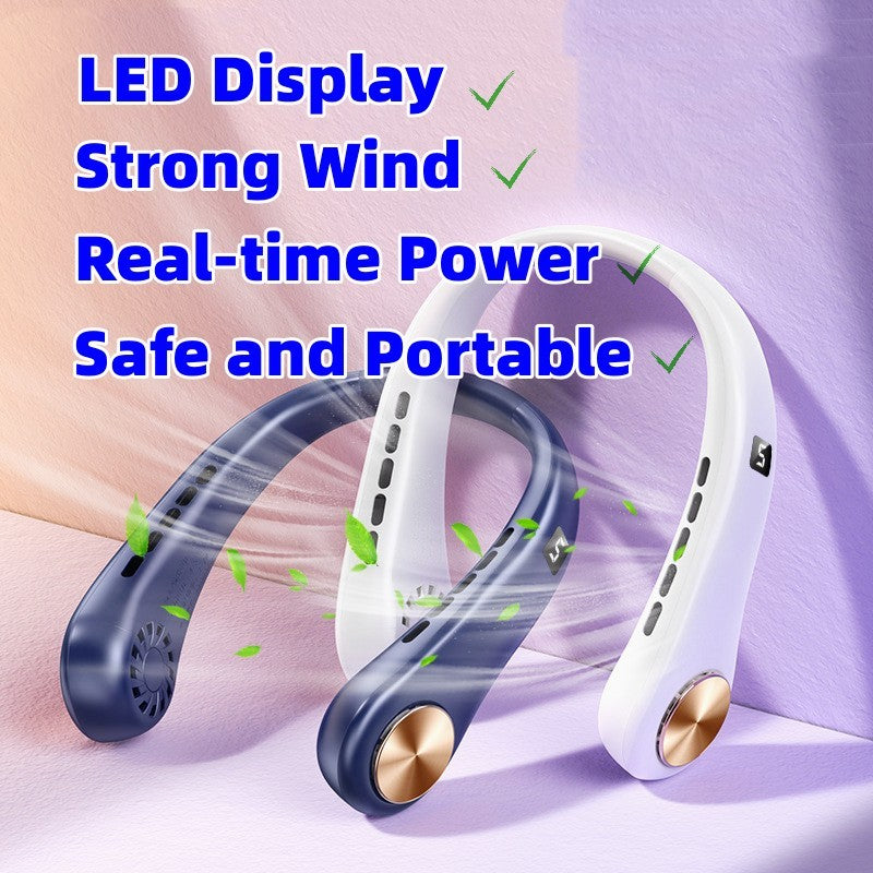 Mini Portable Bladeless Rechargeable Hanging Neck Fan