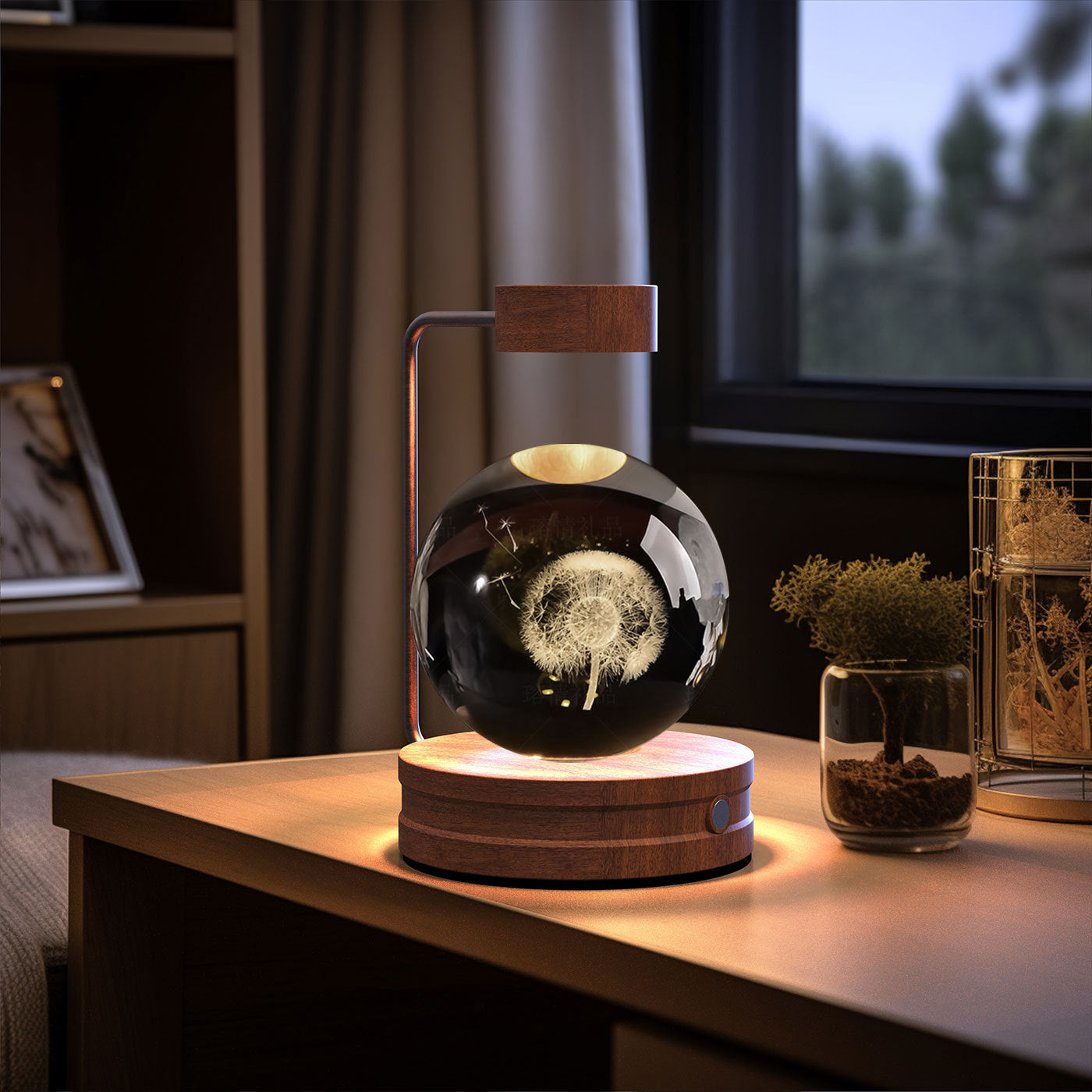 Crystal Ball Cosmic Indoor USB Bedside Night Light Lamp
