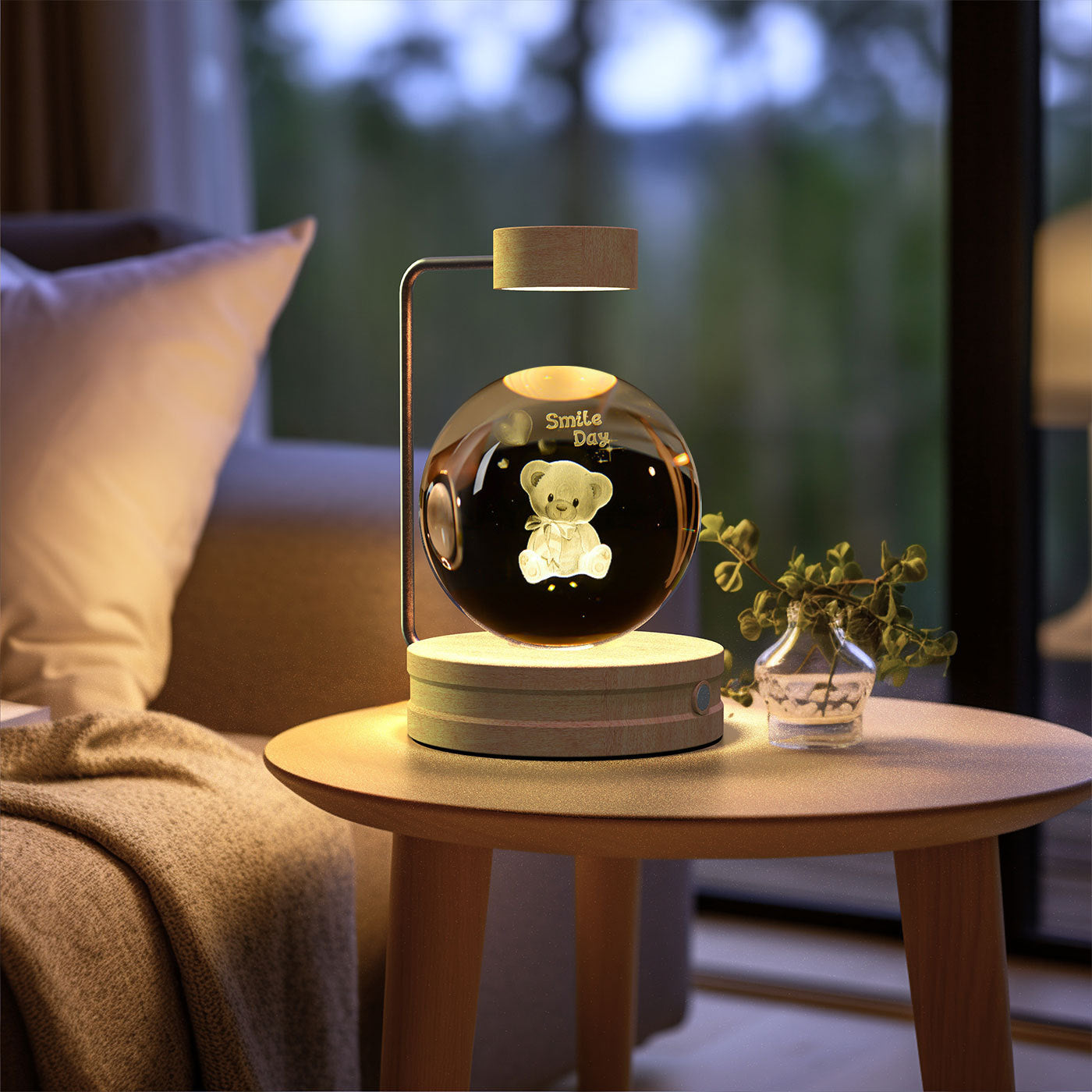 Crystal Ball Cosmic Indoor USB Bedside Night Light Lamp