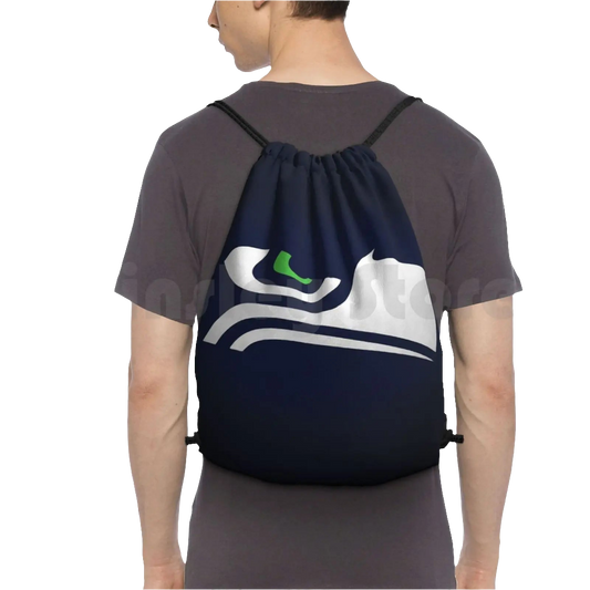 Throwback Unisex Seattle Seahawks Retro Vintage Soft Handle Drawstring Backpack