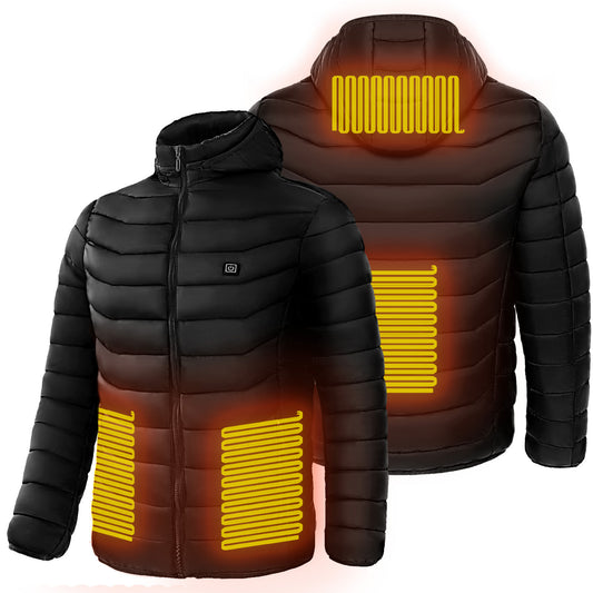 Men's Electric Heating Insulated Hooded Windbreaker Puffer Jacket