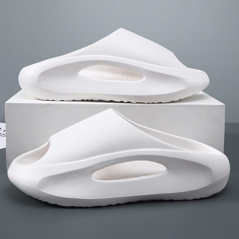 Unisex Peep Toe Slipper Hollow-Out Flat Beach Slipper Slides