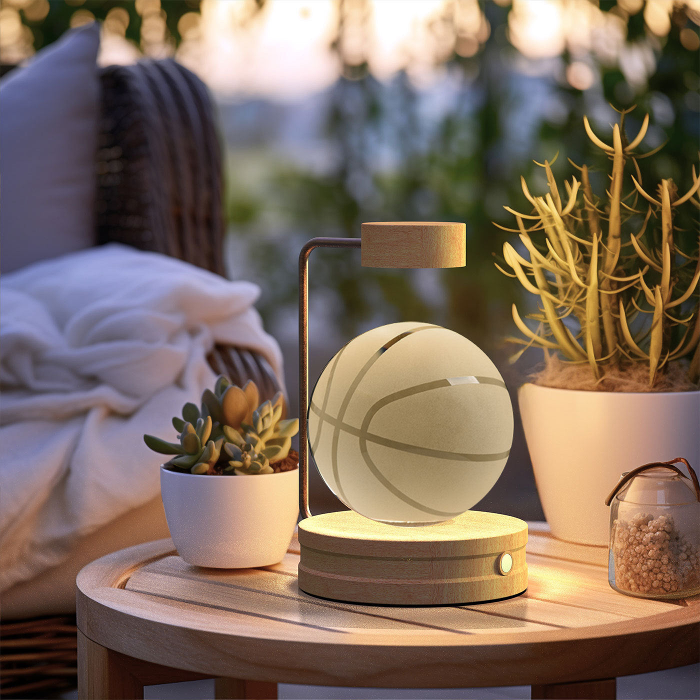 Crystal Ball Cosmic Indoor USB Bedside Night Light Lamp