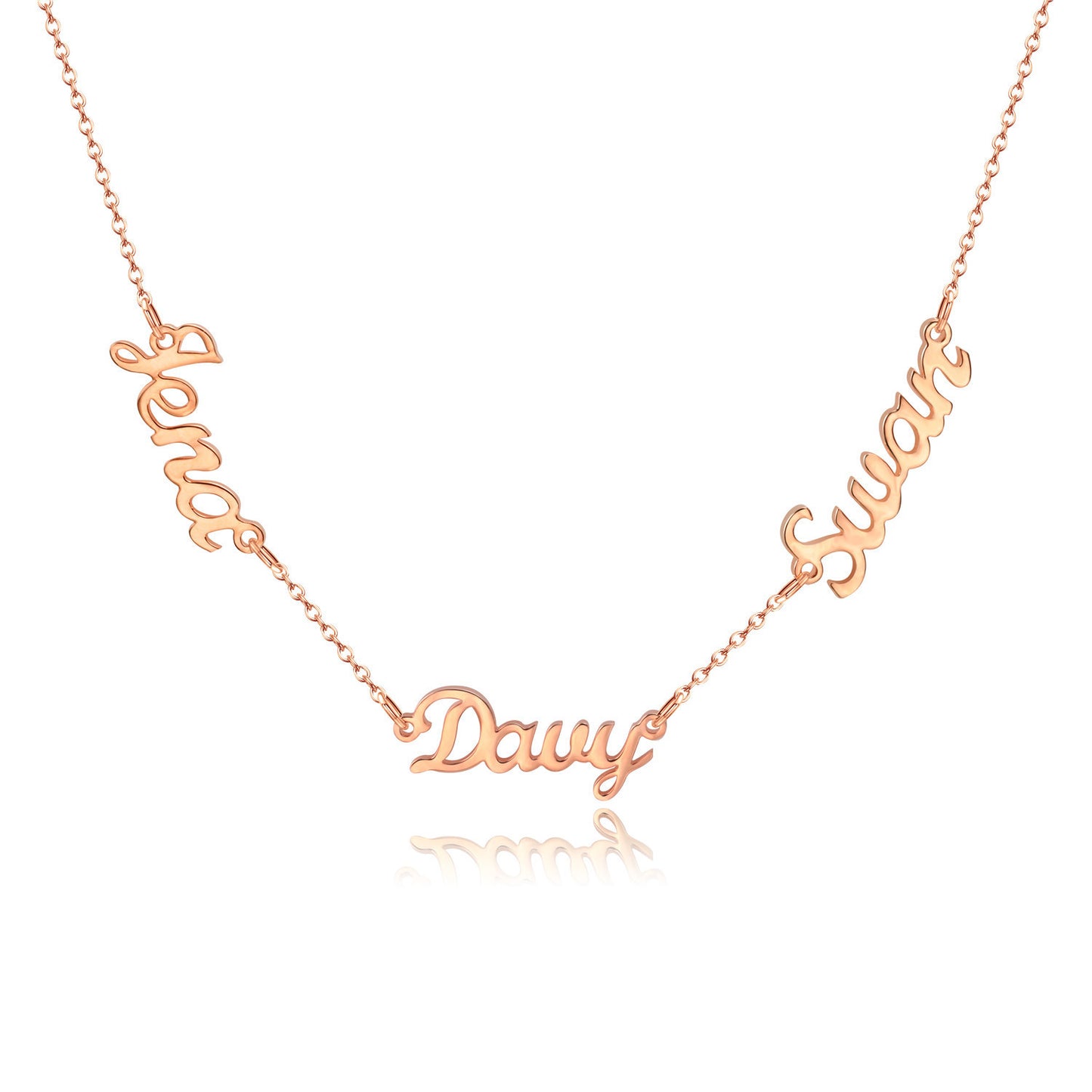 Customized Unisex Personalized Multiple Name Chain Necklace