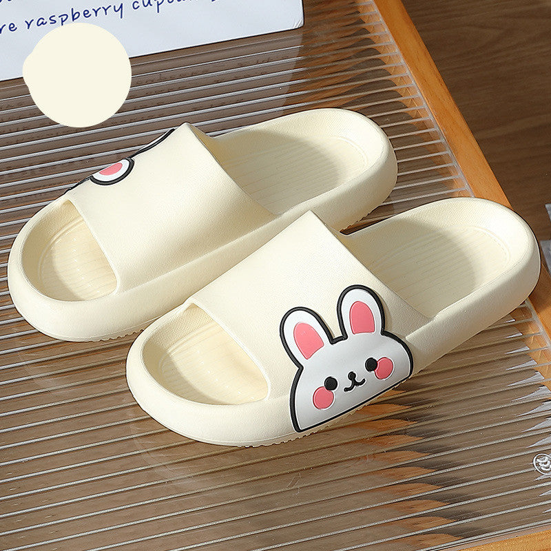 Unisex Teddy Bear/Bunny Thick Sole Flip-Flop Slipper Slides