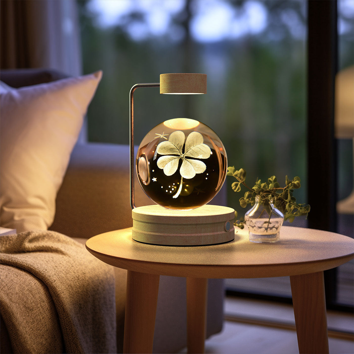 Crystal Ball Cosmic Indoor USB Bedside Night Light Lamp