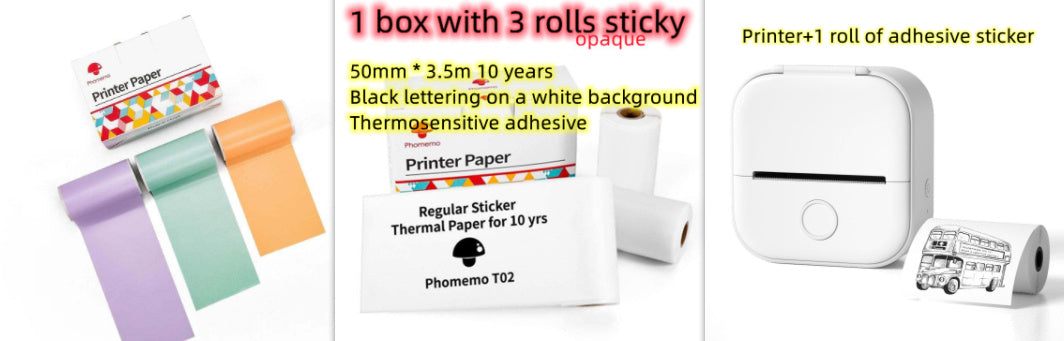 Portable Quiz Q&A Mini Thermal Bluetooth Compatible Mini Label/Price Tag Printer