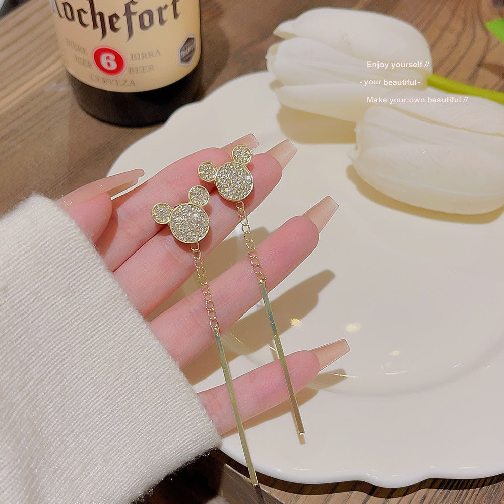 Assorted Hanging Sterling Silver/Gold Needle Light Rhinestone Pearl/Tassel Earrings