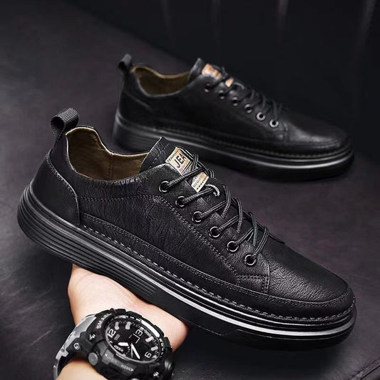 Men's Leather Lace-Up Oxford Style Sneakers