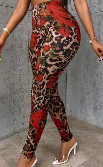 Leopard/Colorblock/Tiger Print Women's Leggings