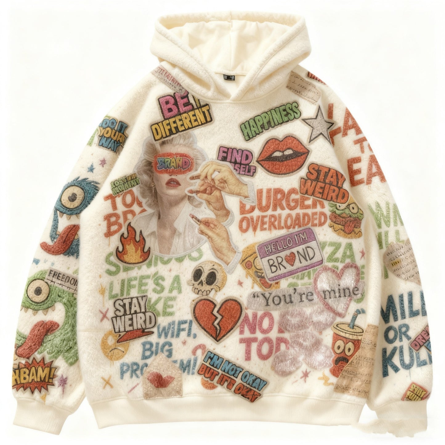 Fashion Casual Printed Polyester Sweater