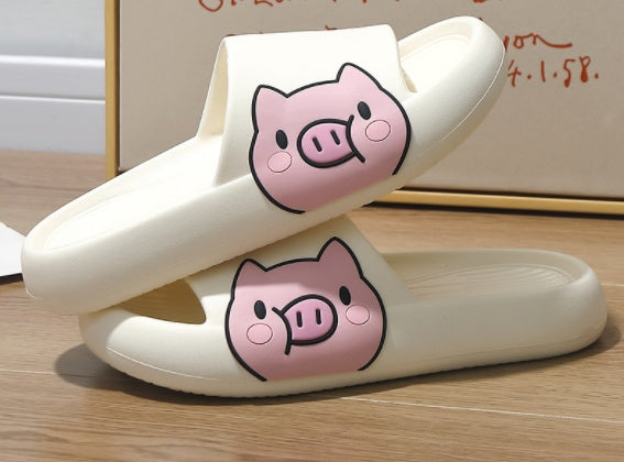 Unisex Teddy Bear/Bunny Thick Sole Flip-Flop Slipper Slides