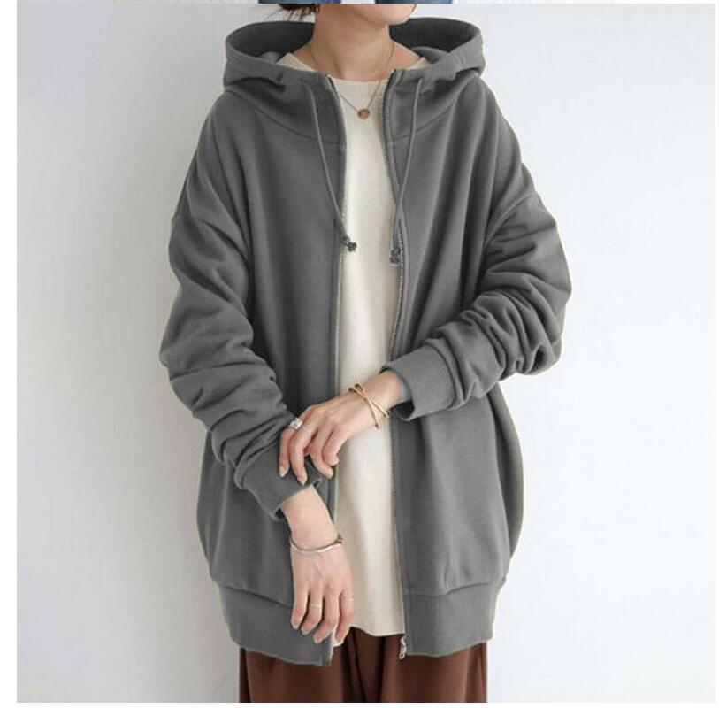 Oversized Drawstring Women's Fuzzy Long Sleeve Sports Pullover Zipper Hoodie Sweatshirt to 5X Plus Size